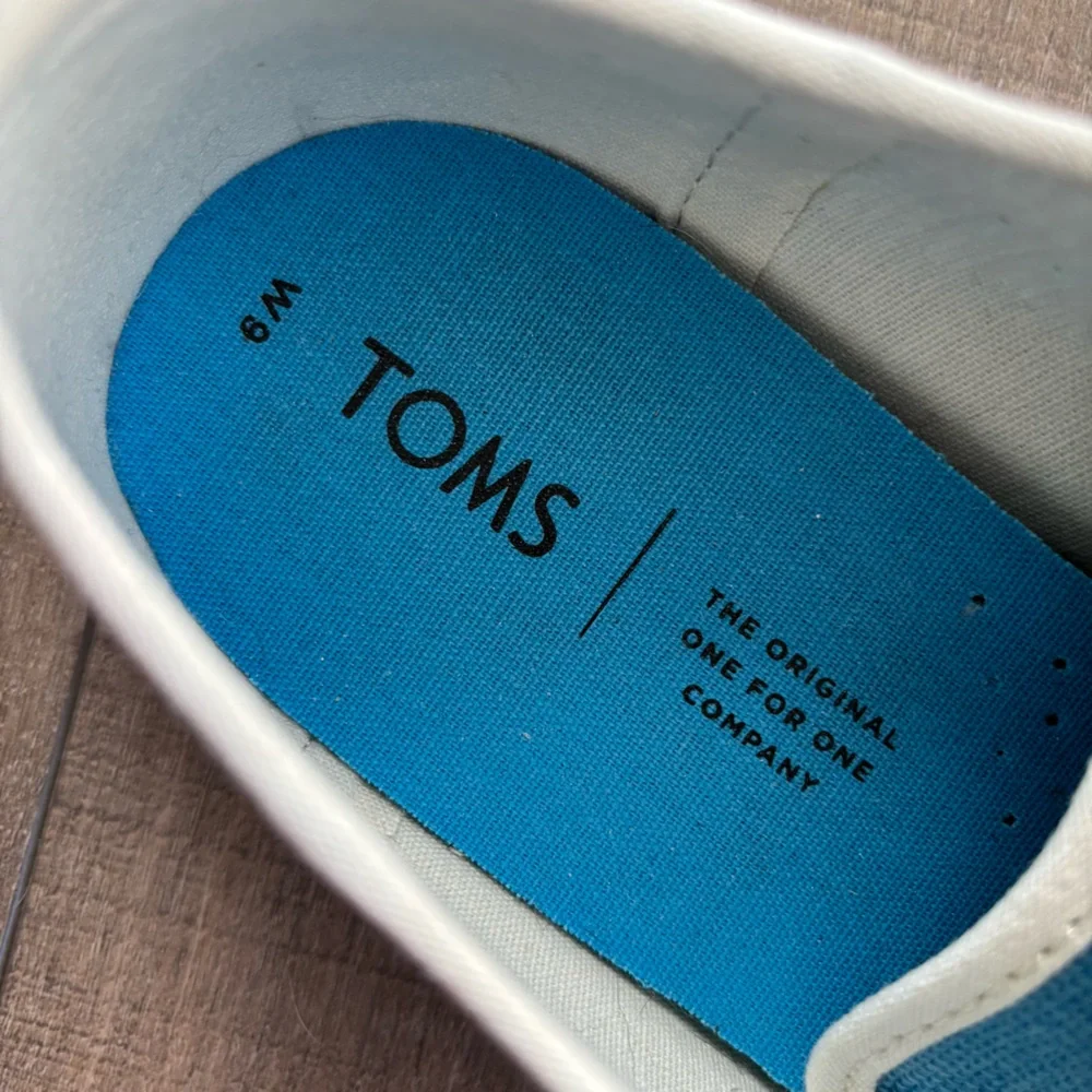 Toms Carmel Lifestyle Sneakers Blue Lace up Canvas Women's Size 9